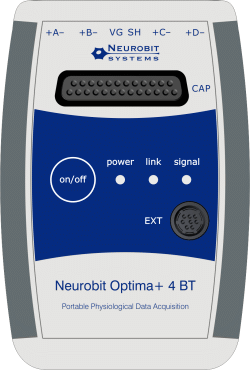 Neurobit Optima+ 4 BT - Przenośny sprzęt do neurofeedbacku, biofeedbacku i pomiarów sygnałów fizjologicznych